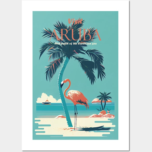 Visit Aruba Wall Art by GreenMary Design